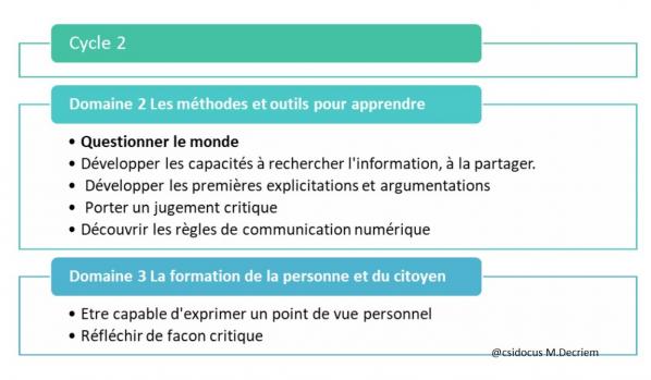 Competences emi cycle 2